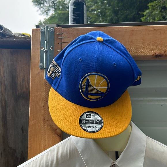 Golden State Warriors New Era NBA Finals Champions 9FIFTY Snapback Cap Hat (Cel) - Picture 1 of 5